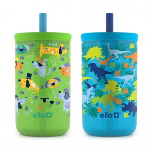 Ello Bop 12oz Leakproof Tumbler with Optional Straw, Set of 2 | HA9432517