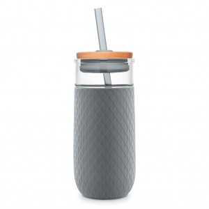 Ello Devon 18oz Glass Tumbler with Straw | BZ1306587