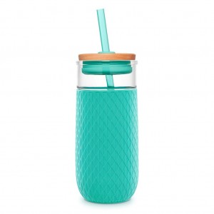 Ello Devon 18oz Glass Tumbler with Straw | NK9534721