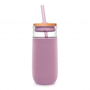 Ello Devon 18oz Glass Tumbler with Straw | AK5846732