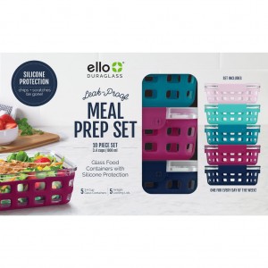 Ello Duraglass Meal Prep Containers, Set of 5 | HU2940615