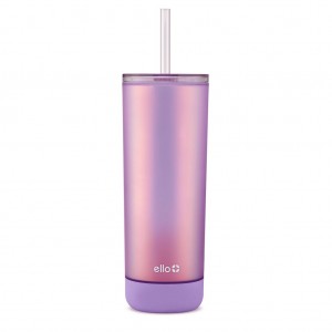 Ello Monterey 24oz Double Wall Plastic Tumbler with Straw | BX4926371