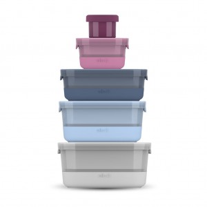 Ello Plastic Food Storage Containers with Soft Base, Mixed Set of 5 | IF3920865