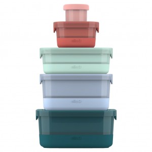 Ello Plastic Food Storage Containers with Soft Base, Mixed Set of 5 | TI8059632