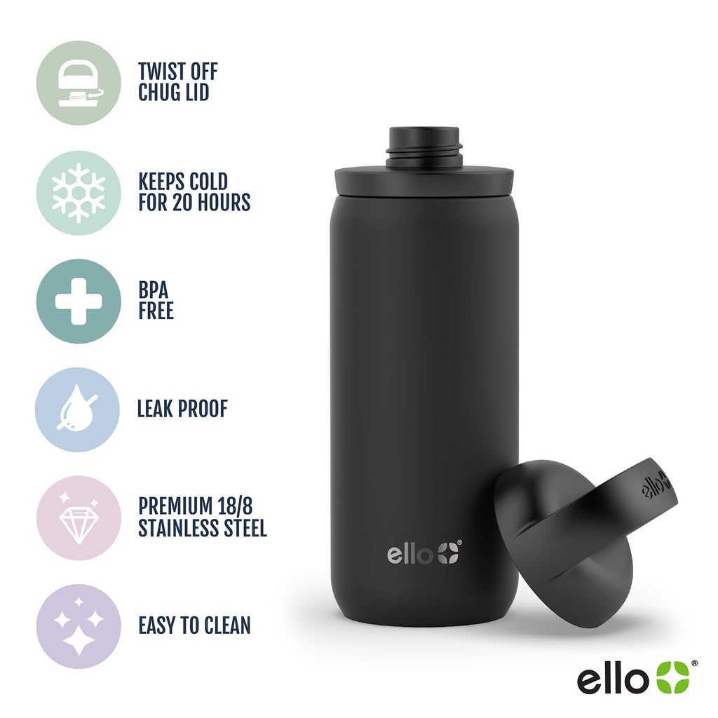 Ello Cooper Twist Stainless Steel Water Bottle | OX9348276