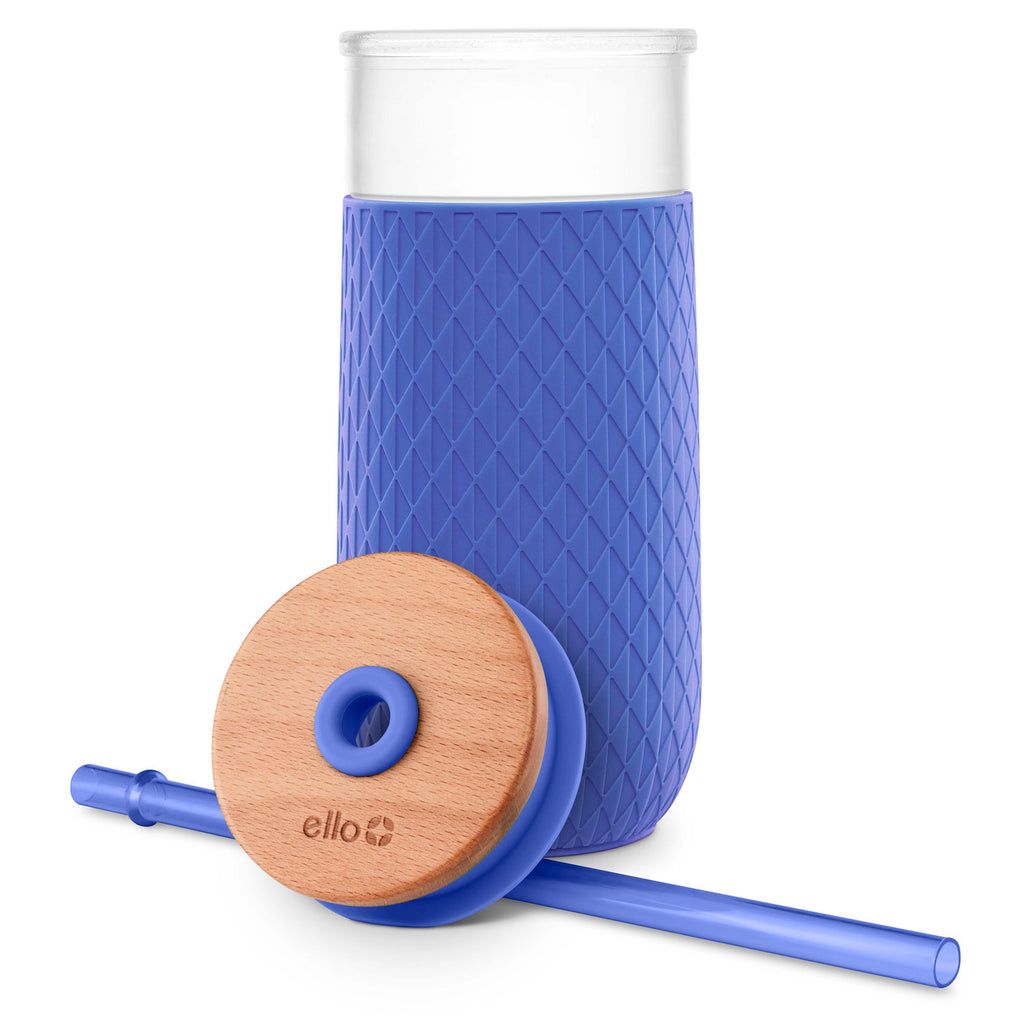 Ello Devon 18oz Glass Tumbler with Straw | RB5046817