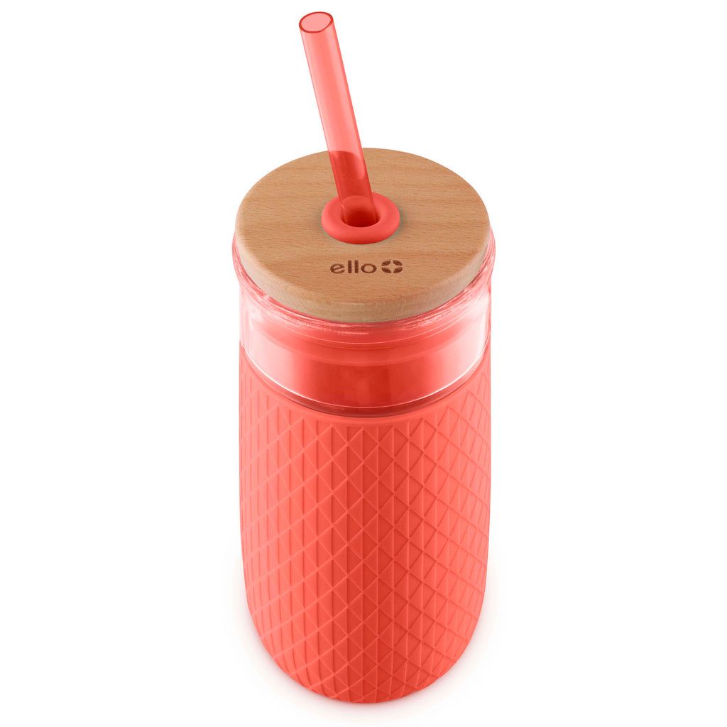 Ello Devon 18oz Glass Tumbler with Straw | EX6537082