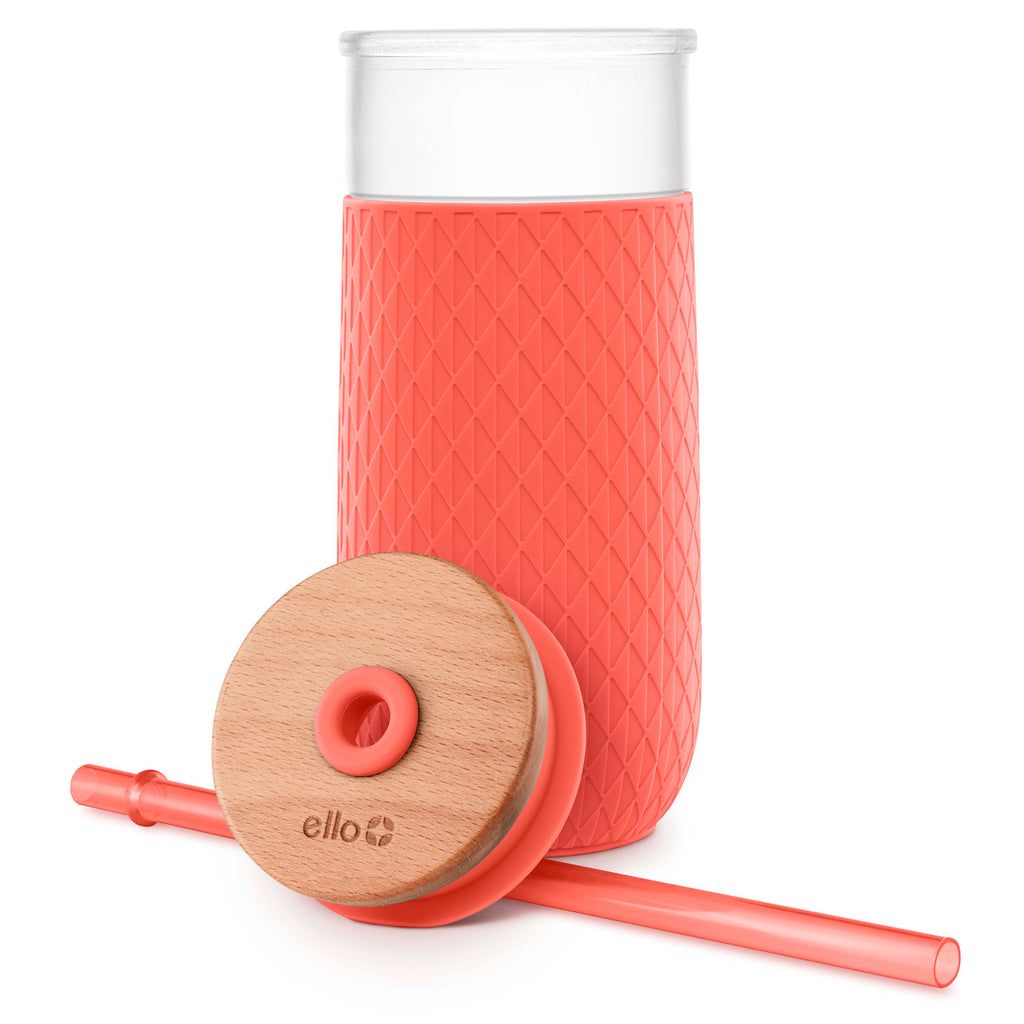 Ello Devon 18oz Glass Tumbler with Straw | EX6537082