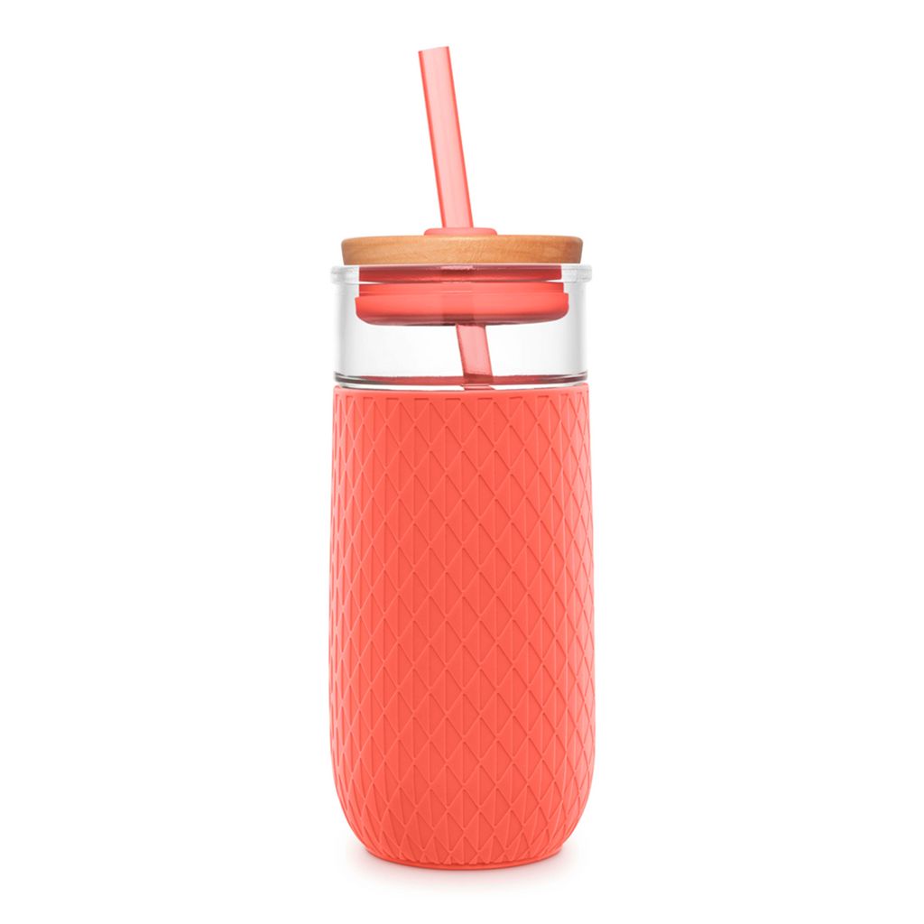 Ello Devon 18oz Glass Tumbler with Straw | EX6537082