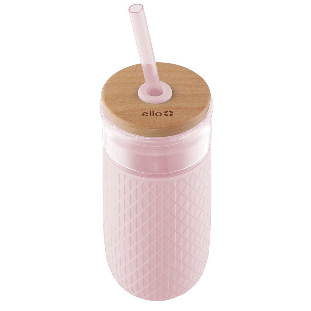 Ello Devon 18oz Glass Tumbler with Straw | UF5423167