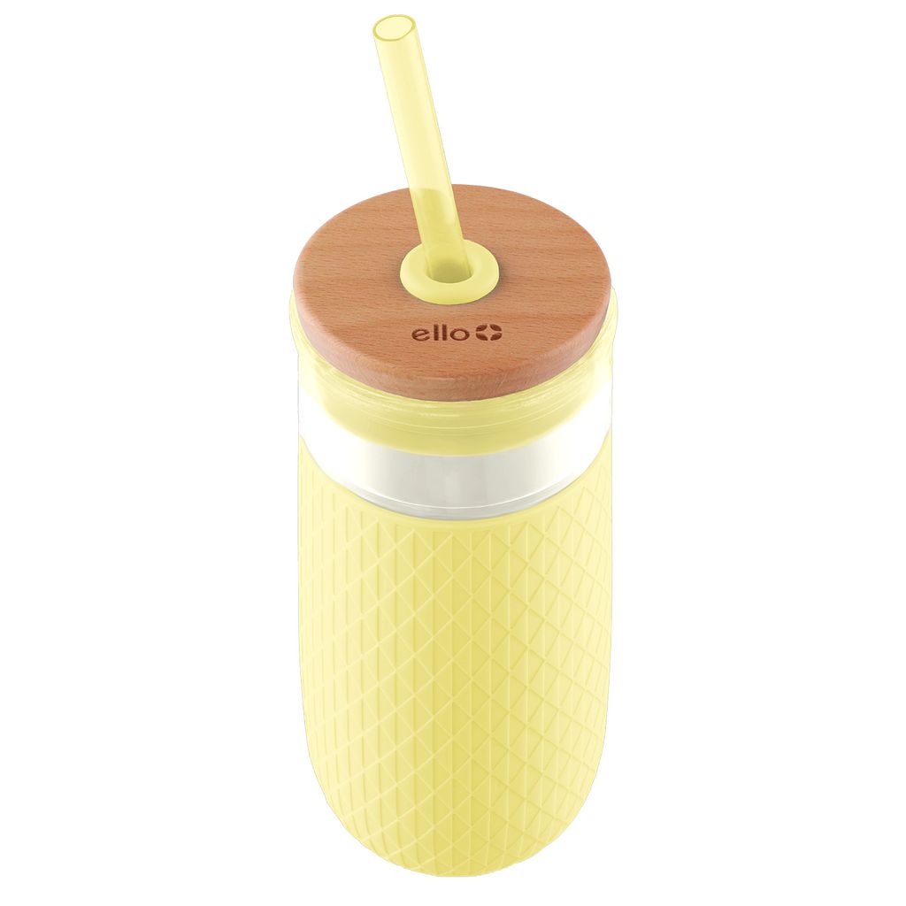 Ello Devon 18oz Glass Tumbler with Straw | ZN0283174