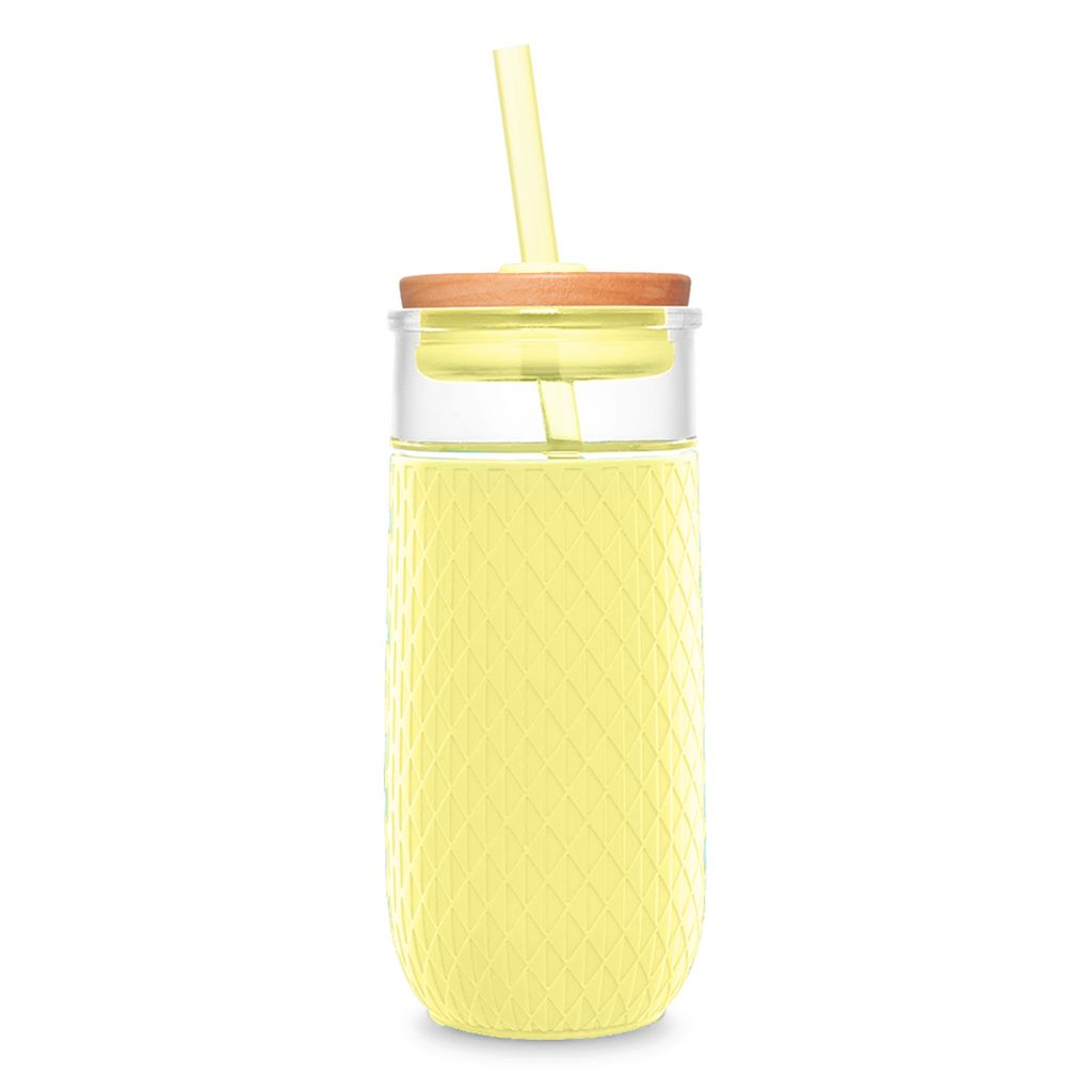 Ello Devon 18oz Glass Tumbler with Straw | ZN0283174