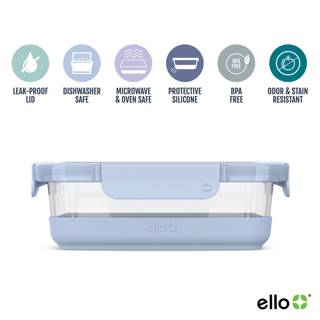 Ello Ello Duraglass Refresh Meal Prep Containers, Set of 5 | NI3674980