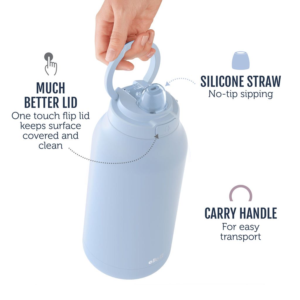 Ello Hydra Stainless Half Gallon Jug with Straw | AB5743826