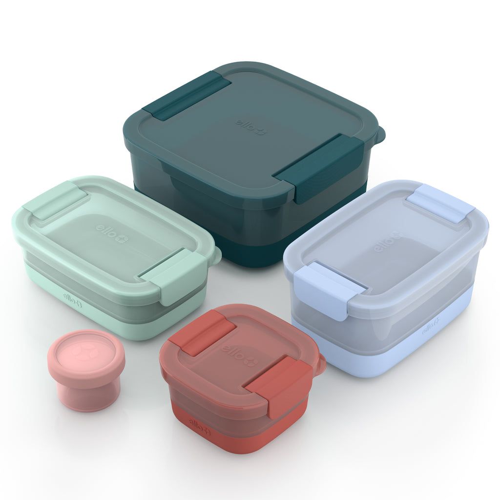 Ello Plastic Food Storage Containers with Soft Base, Mixed Set of 5 | TI8059632