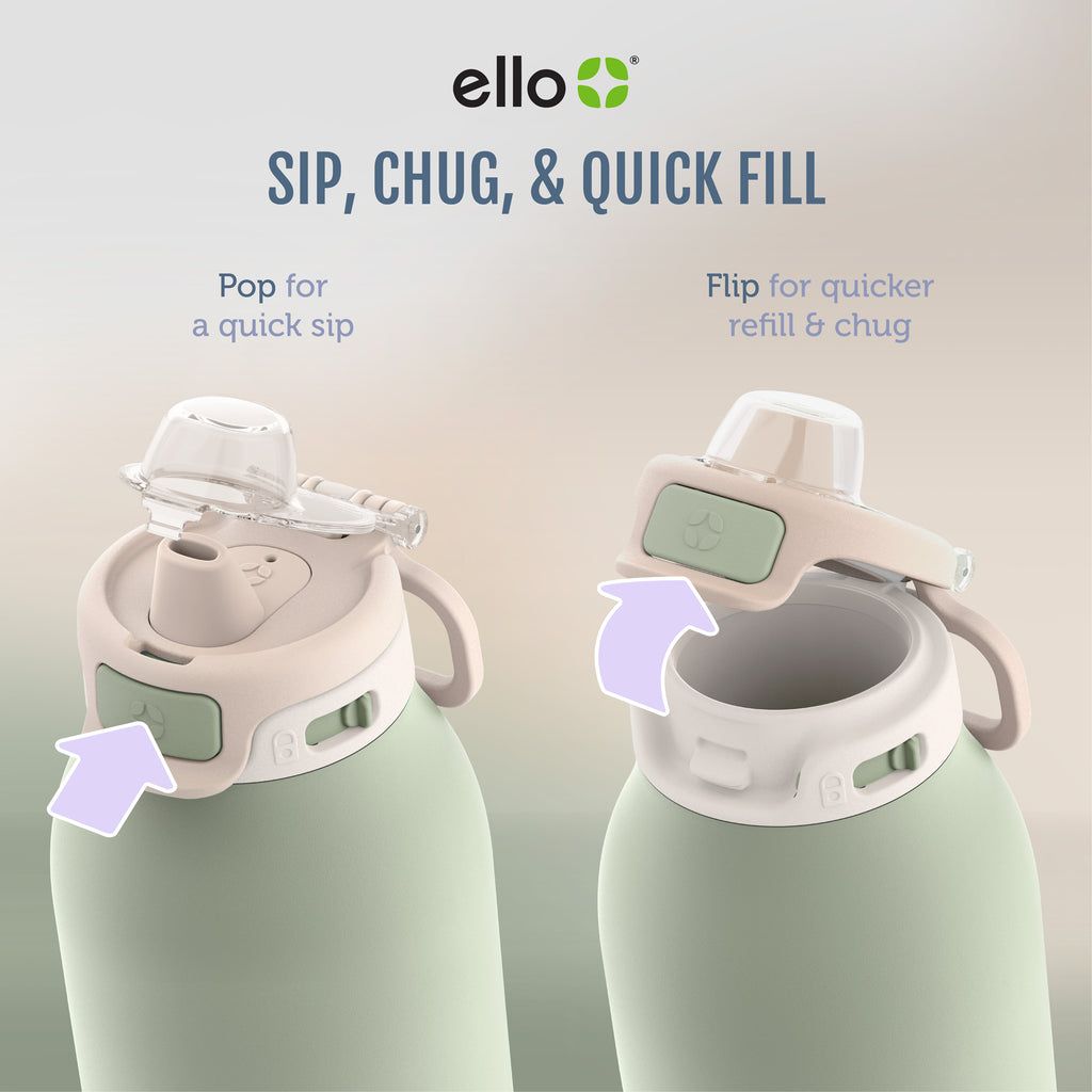 Ello Pop & Fill Stainless Steel Water Bottle | LX5421683