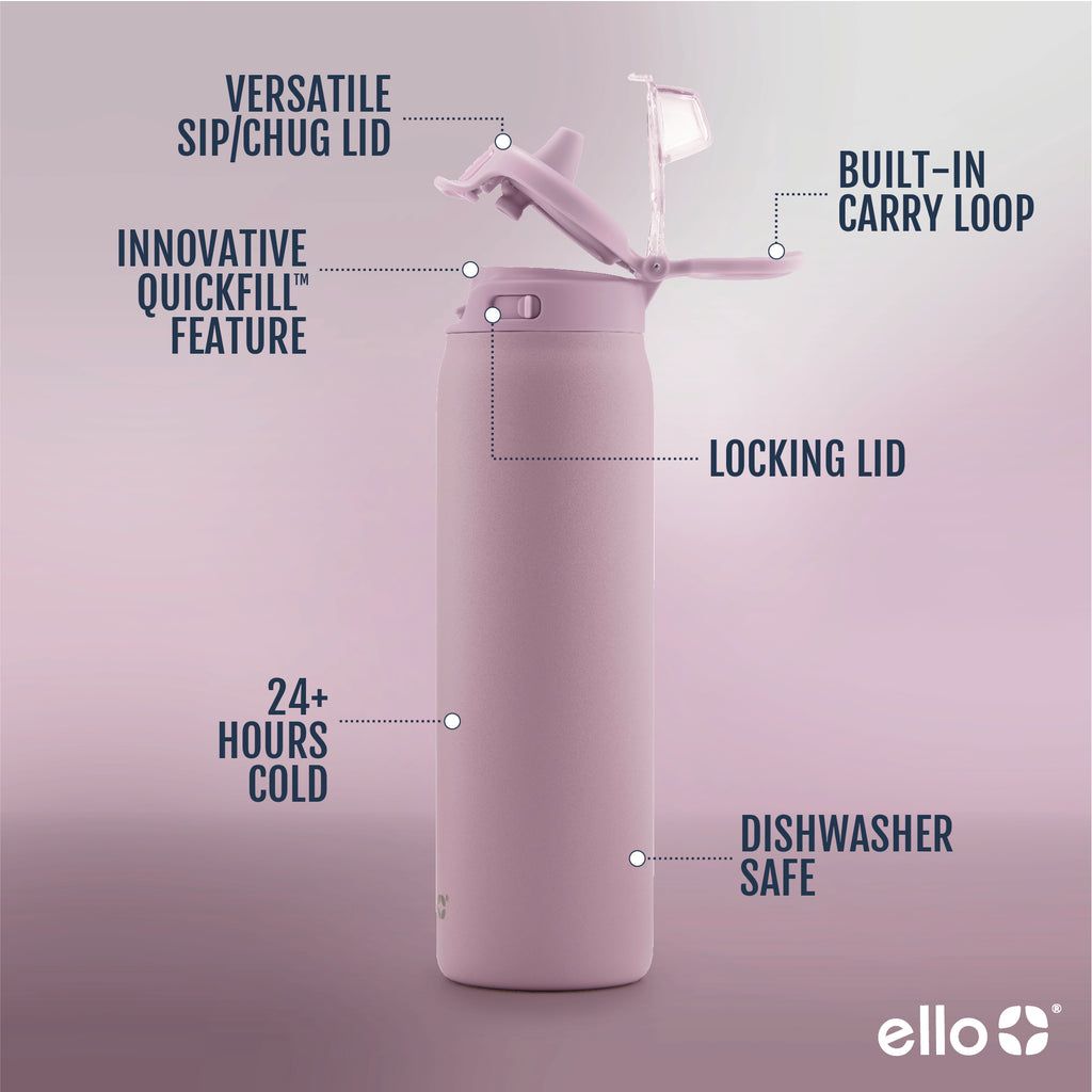 Ello Pop & Fill Stainless Steel Water Bottle | WB6971032