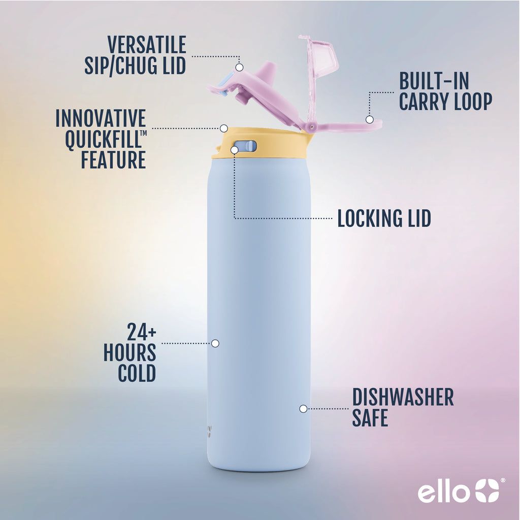 Ello Pop & Fill Stainless Steel Water Bottle | BM7850391