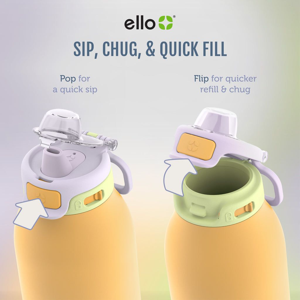 Ello Pop & Fill Stainless Steel Water Bottle | EQ8214395