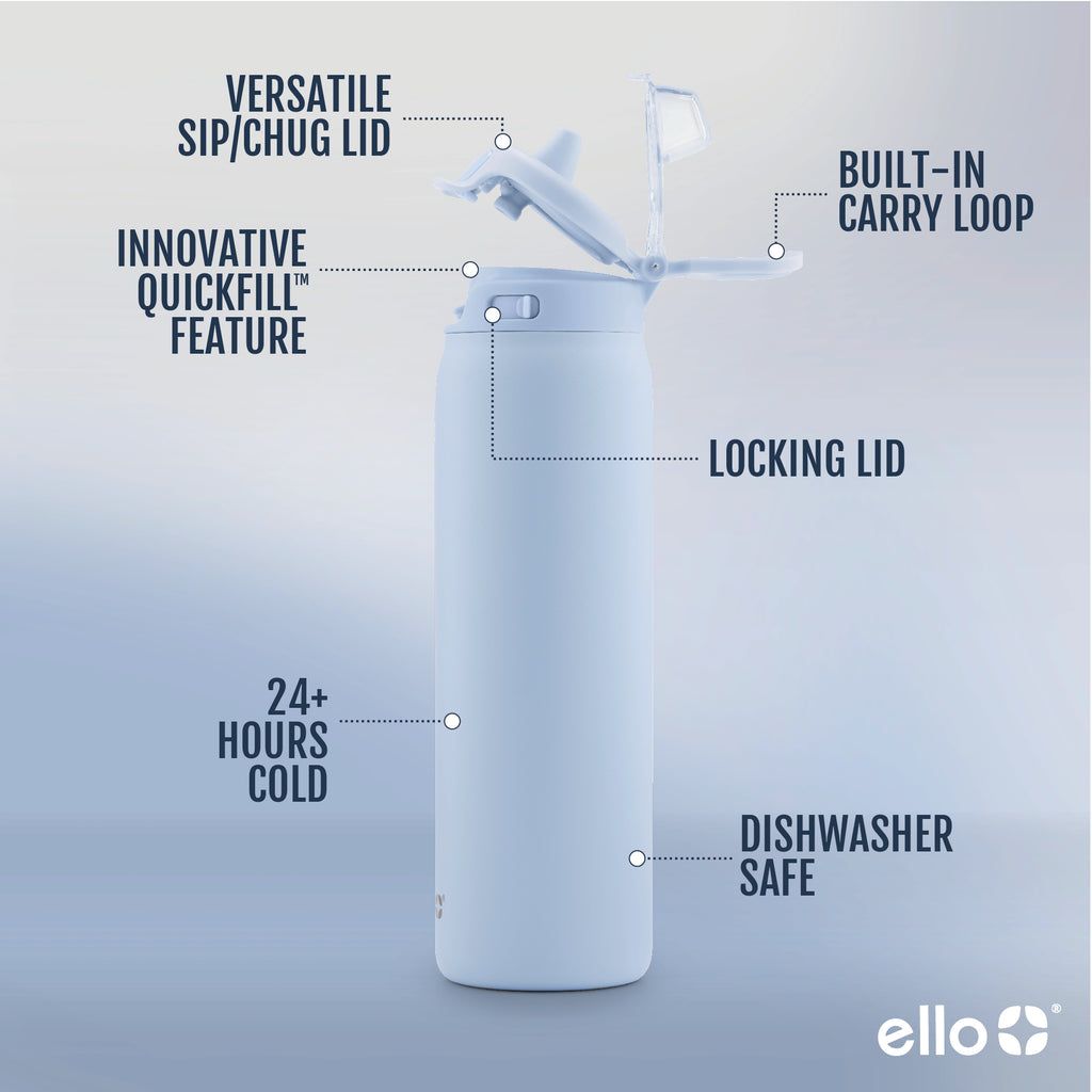 Ello Pop & Fill Stainless Steel Water Bottle | ZJ5176284