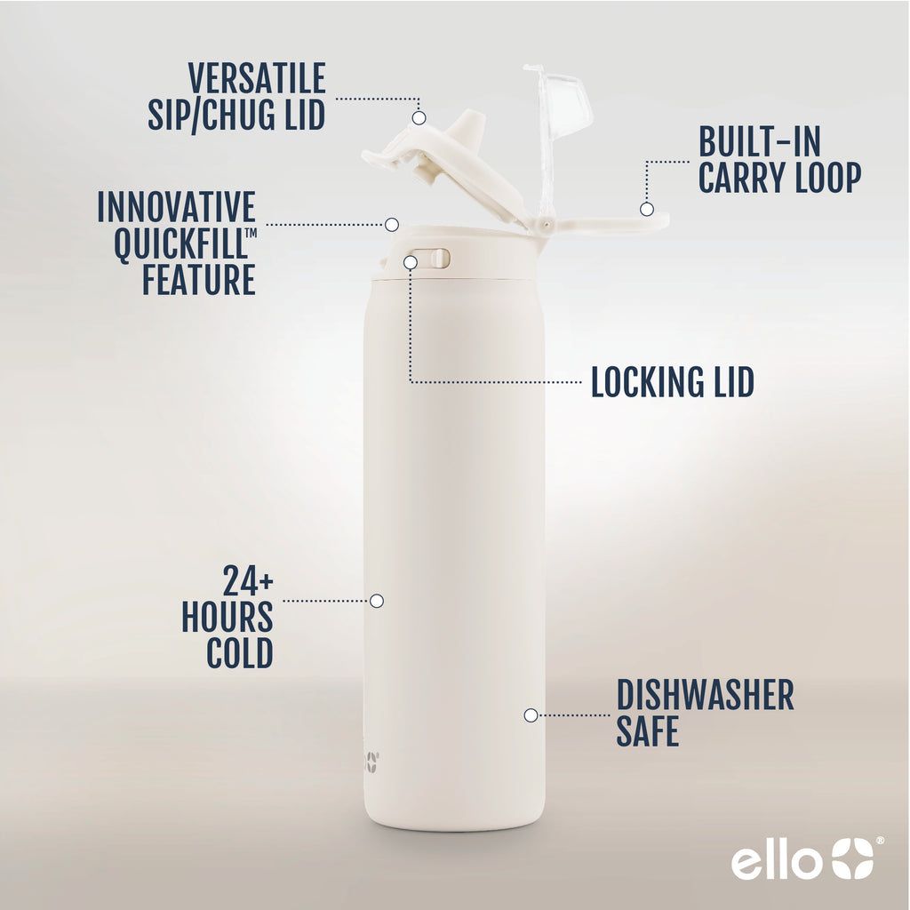 Ello Pop & Fill Stainless Steel Water Bottle | DS7056421