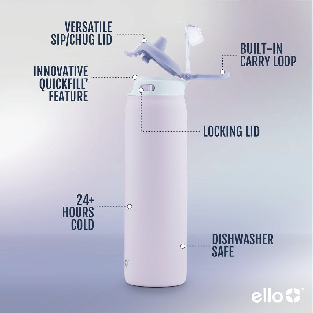 Ello Pop & Fill Stainless Steel Water Bottle | VM3457961