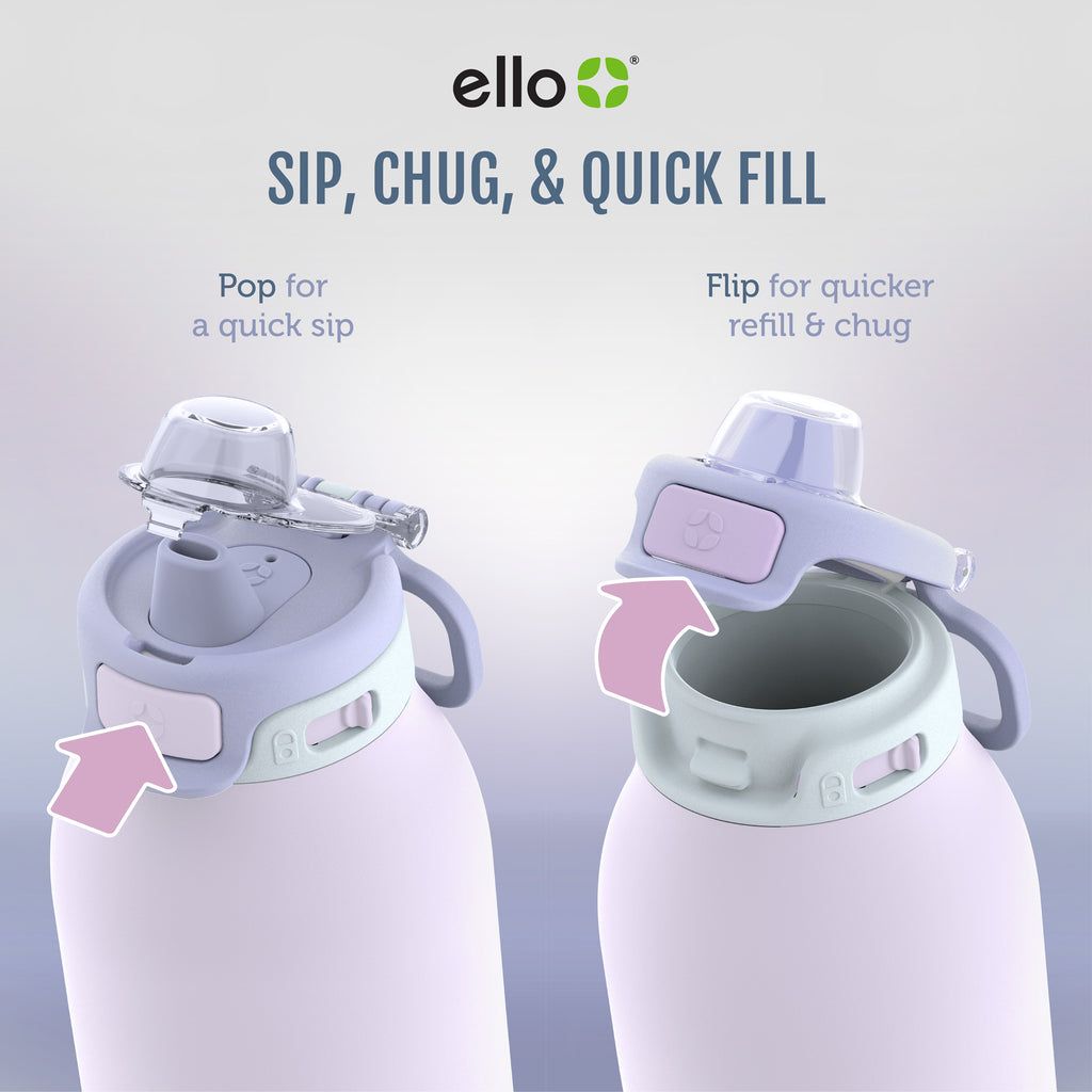 Ello Pop & Fill Stainless Steel Water Bottle | VM3457961