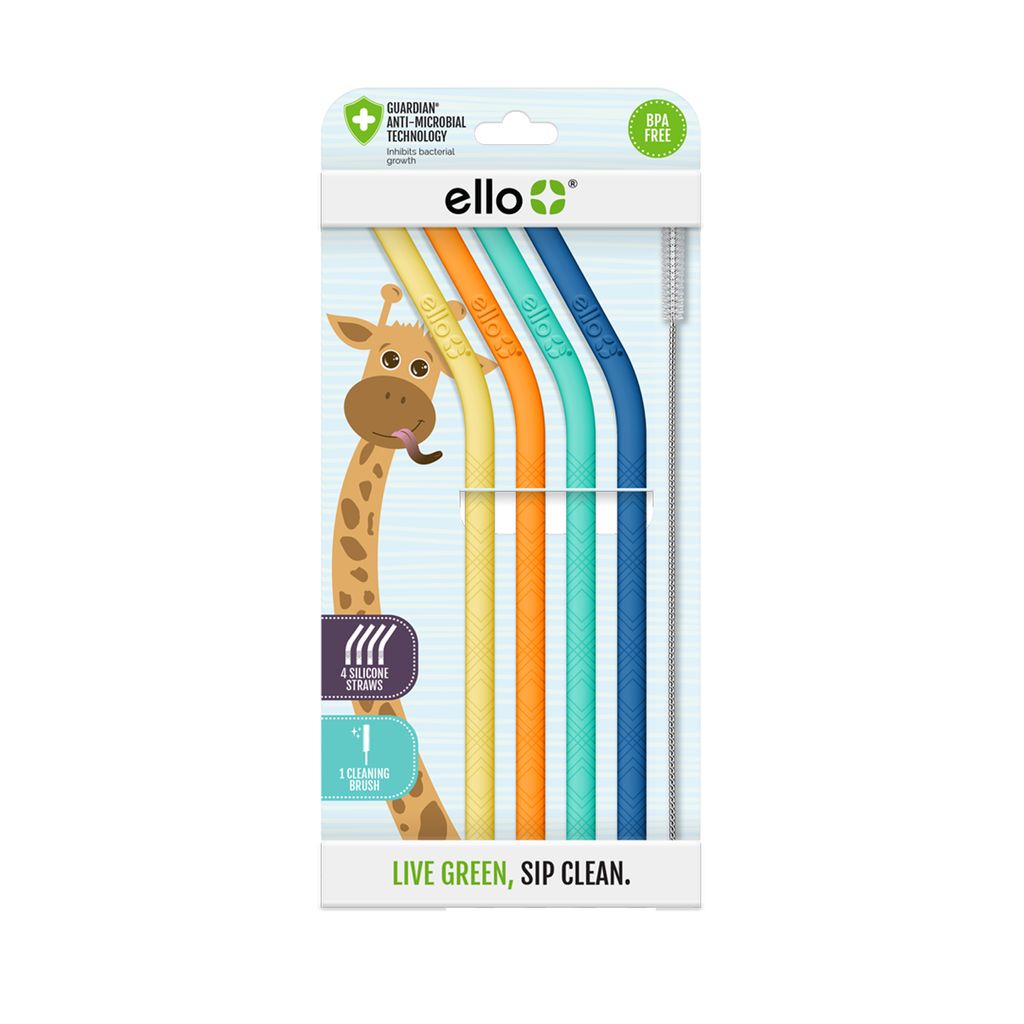 Ello Silicone Reusable Straws - Set of 4 | WR1208695